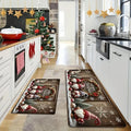 Christmas Cartoon Kitchen Mat Easy To Clean Anti-slip Rug
