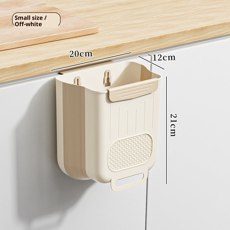 Kitchen Wall-mounted Trash Can, Household Foldable Large Capacity