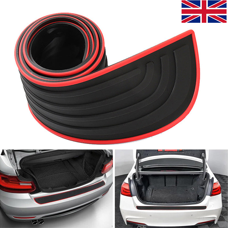 Car Rear Boot Bumper Sill Body Guard Protector Rubber Plate Trim St...