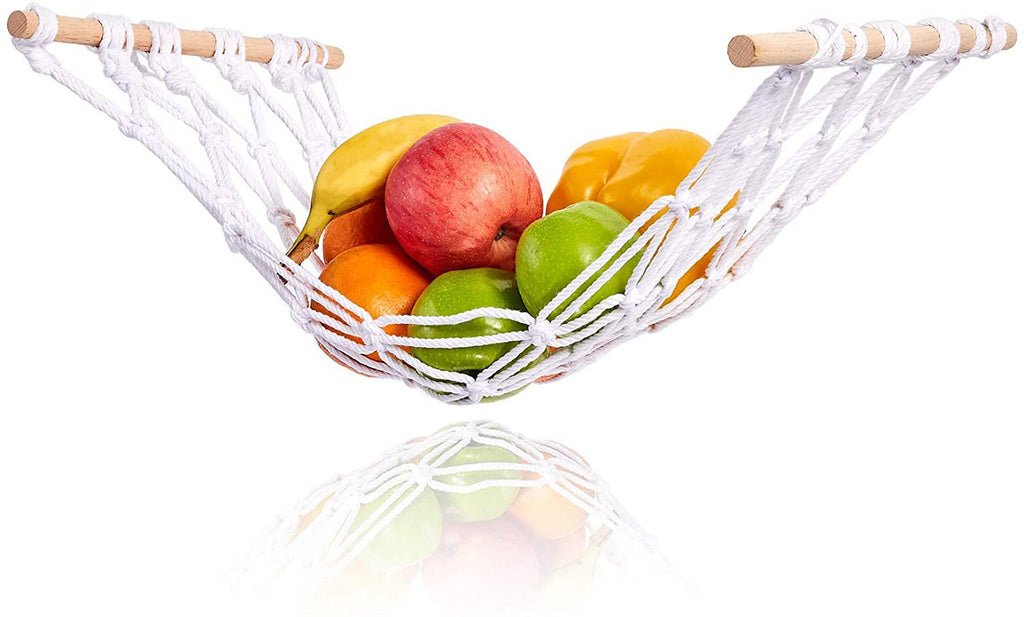 Nordic Style Handmade Cotton Rope Woven Vegetable And Fruit Hanging Basket