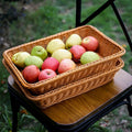 Plastic Handmade Rattan Fruit Basket Vegetable Box