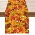 Polyester Autumn Maple Leaf Pine Cone Plant Leaves Kitchen Restaurant Party Coffee Table Tablecloth