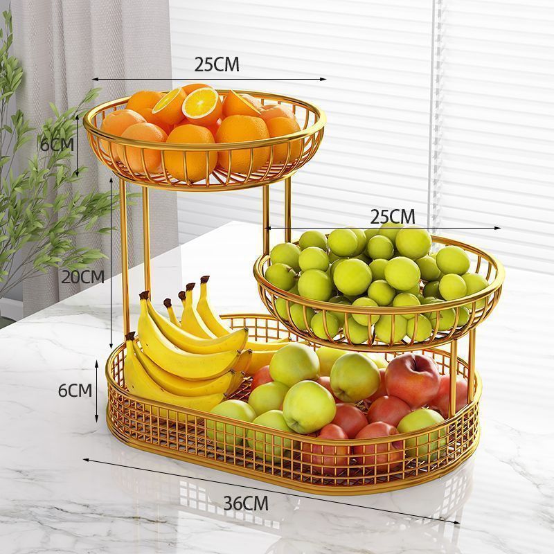 Multi-layer Iron Fruit Basket For Living Room, Dining Table, Kitchen