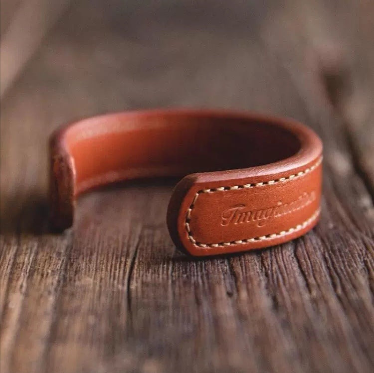 Simple Retro Vegetable Tanned Leather Bracelet