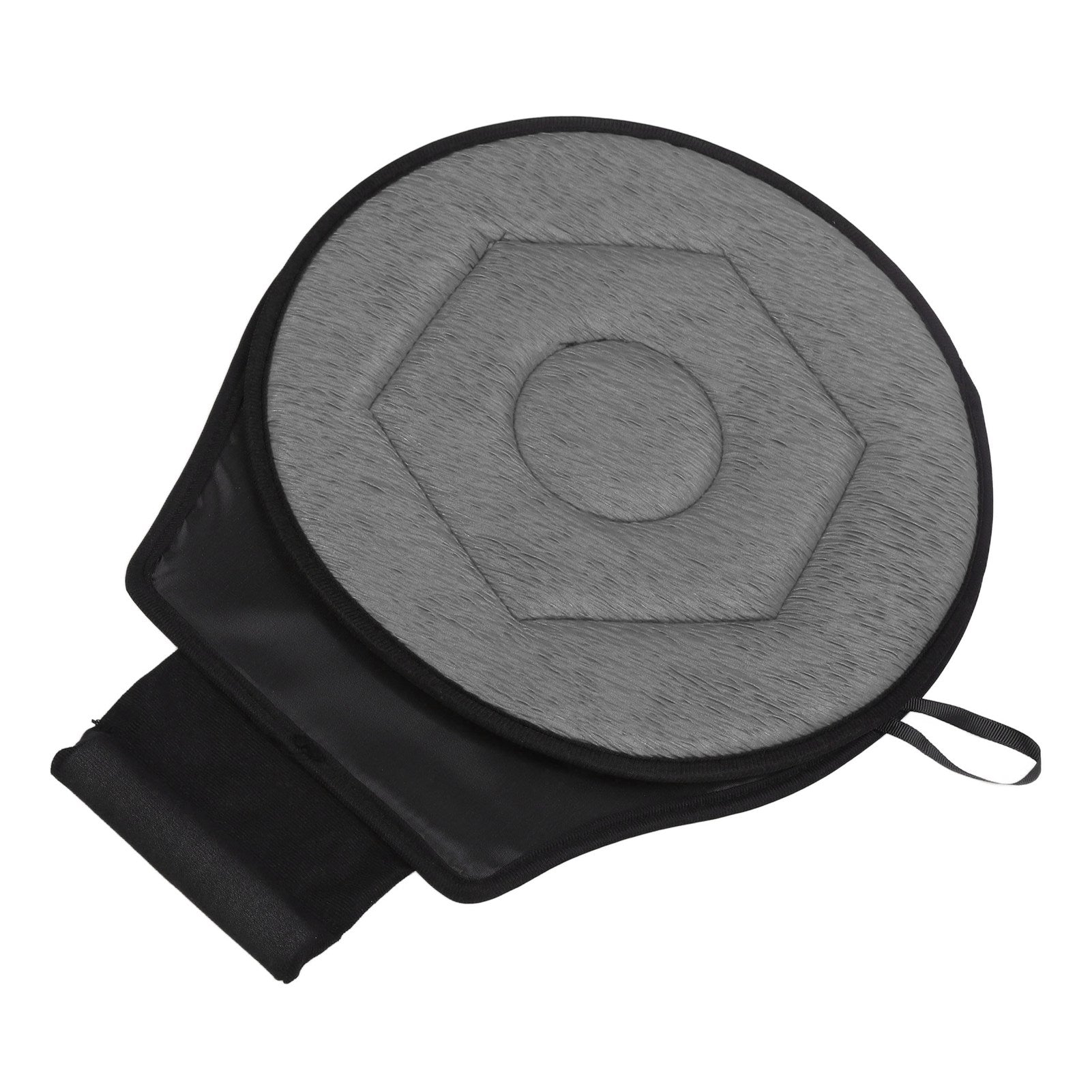 Round Car Cushion 360 Degrees Rotating Geometric Rhombic Shape Portable Rotating Seats Cushion For Elderly Grey