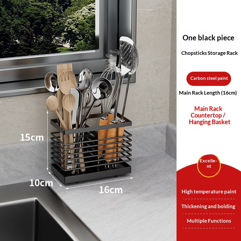 Wall-mounted Kitchen Drying Rack For Chopsticks Storage