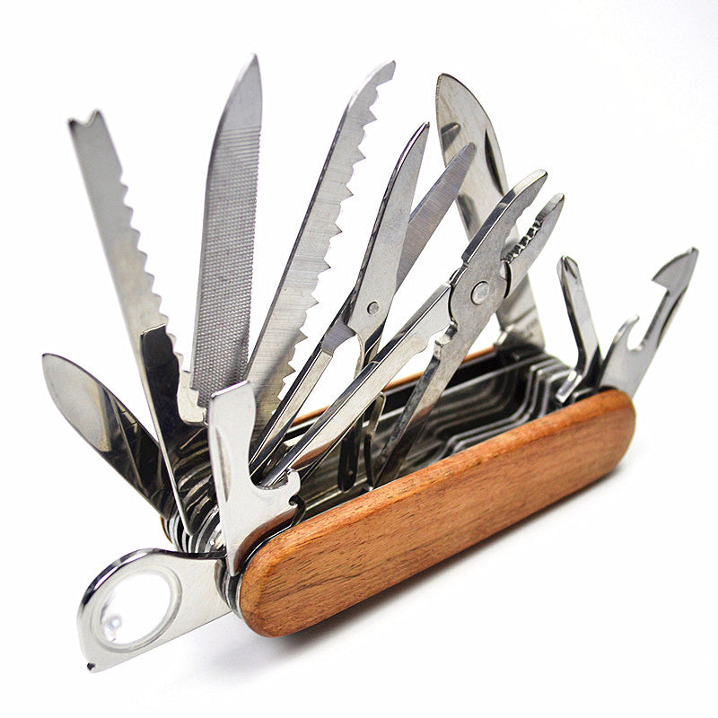 Black Red Stainless Steel Multi-function Knife 17 Parts 30 Function...