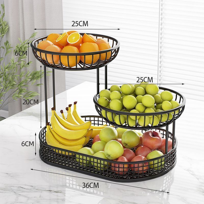 Multi-layer Iron Fruit Basket For Living Room, Dining Table, Kitchen