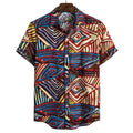 Vegetable Style Fashion Linen Print Short Sleeve Shirt