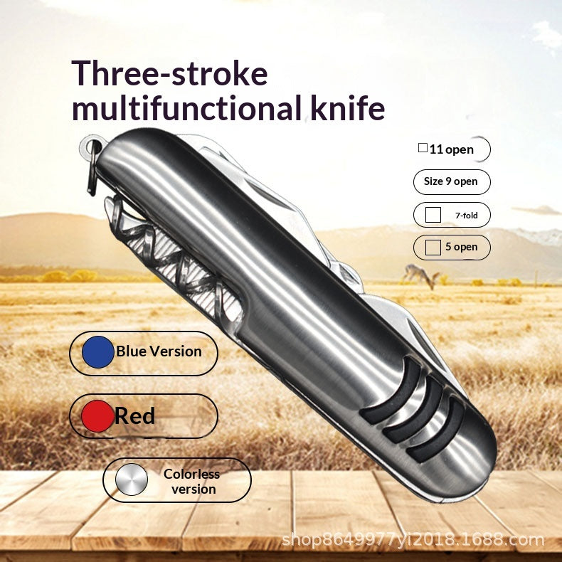 Multi-function Pocket Knife Three Strokes Shell Nine Open Outdoor