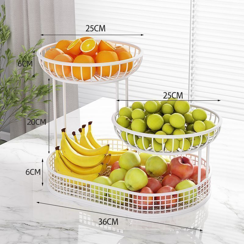 Multi-layer Iron Fruit Basket For Living Room, Dining Table, Kitchen