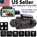 1080P Dual Lens Car DVR Dash Cam Video Recorder G-Sensor FrontInsid...