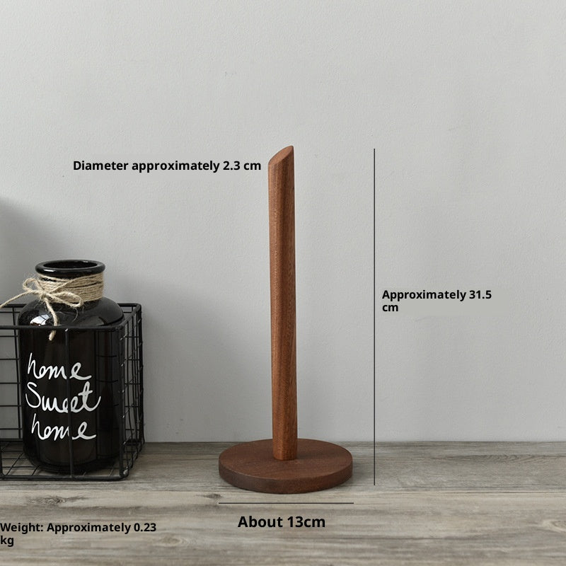 Walnut Solid Wood Roll Paper For Kitchen Uses Storage Rack