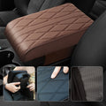 Car Memory Foam Armrest Box Pad Riser Creative Leather Widened & Th...