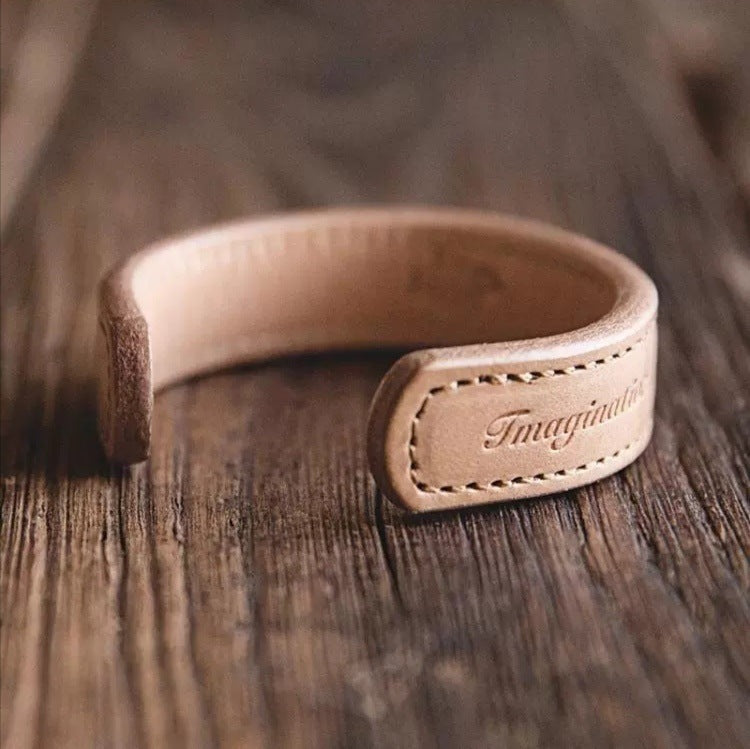 Simple Retro Vegetable Tanned Leather Bracelet