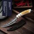 Mongolia Sharp Damascus Pattern Fruit Knife
