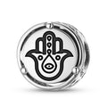925 Sterling Silver Hindu Hamsa Hand CharmsBracelets & Necklaces Pe...