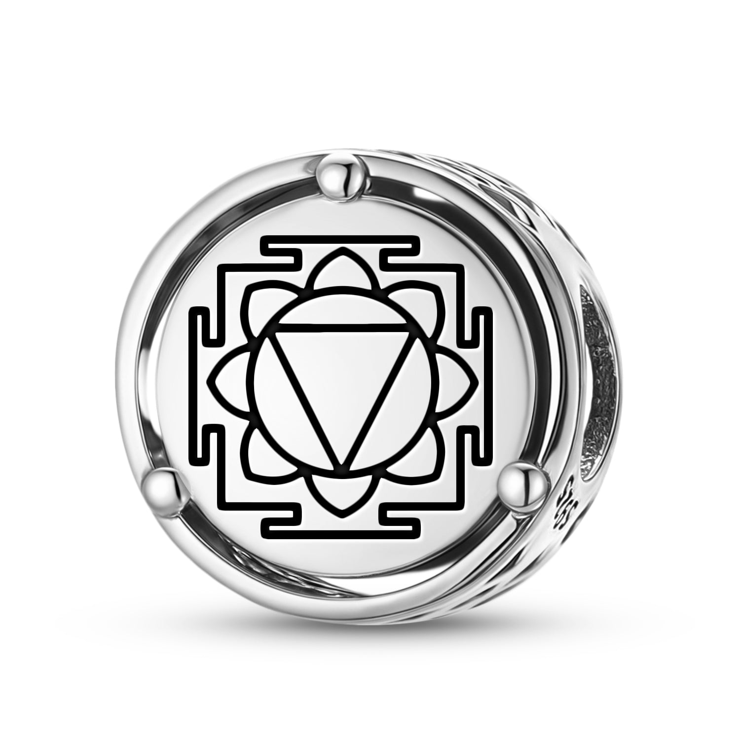 925 Sterling Silver Yantra Tara Yantra CharmsBracelets & Necklaces ...