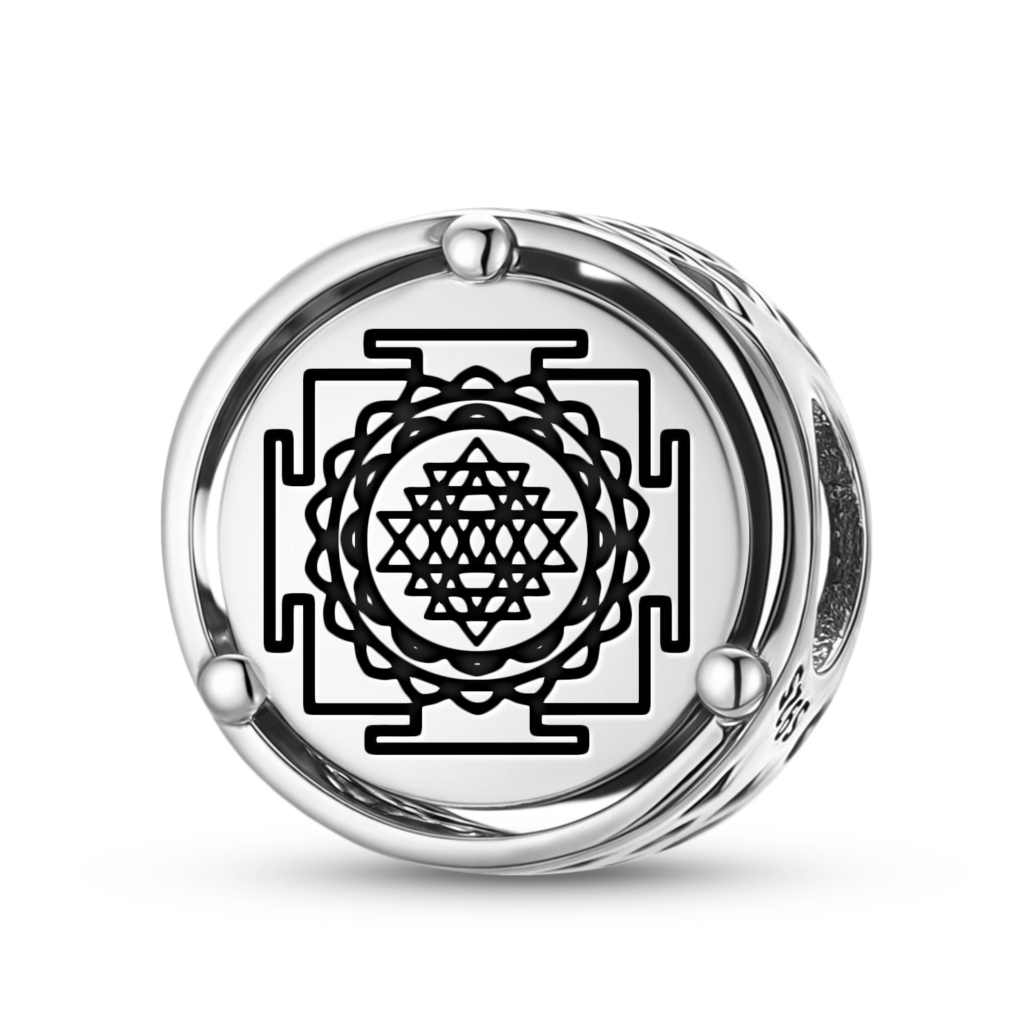 925 Sterling Silver Yantra Kuber Yantra CharmsBracelets & Necklaces...