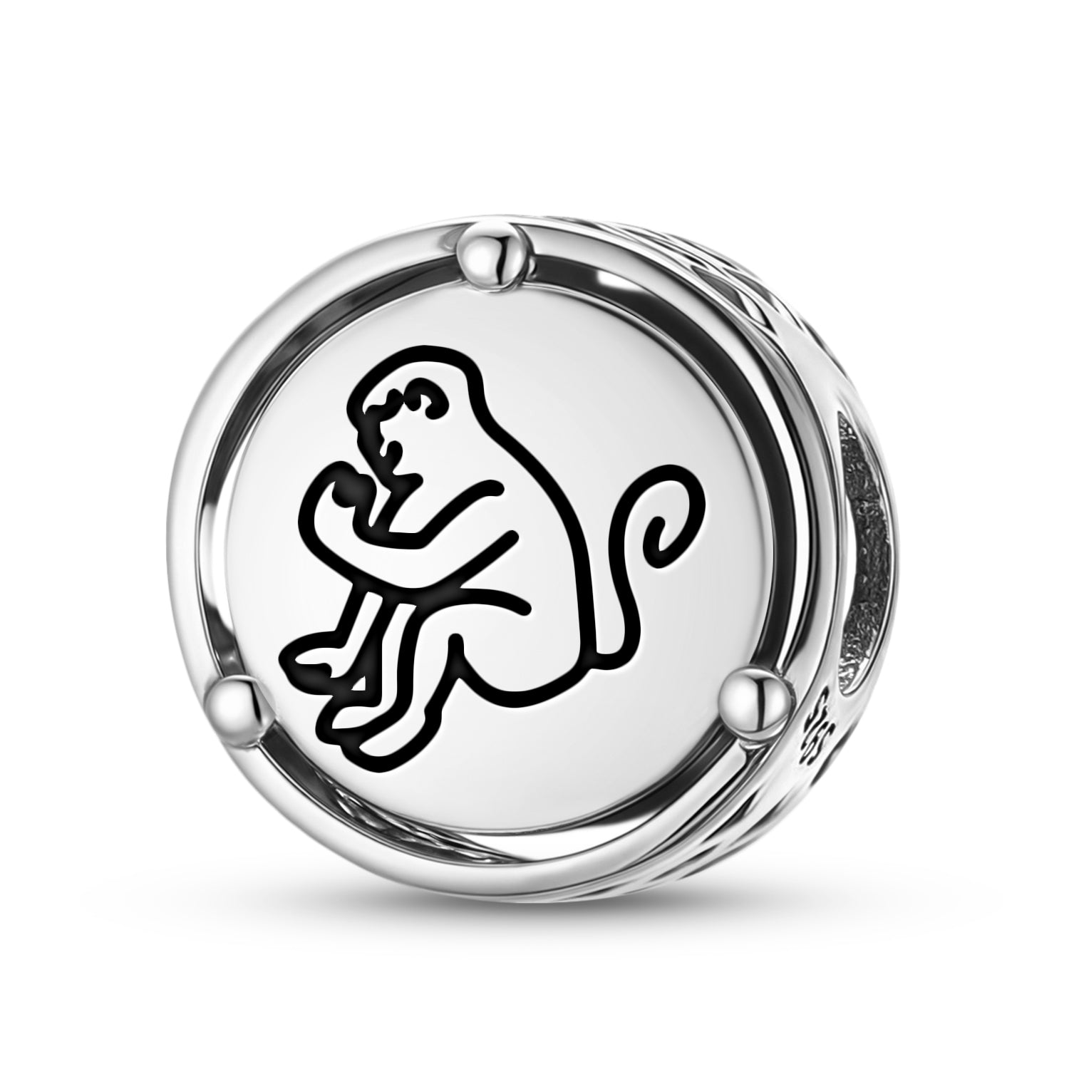 925 Sterling Silver Jainism Monkey Ape CharmsBracelets & Necklaces ...