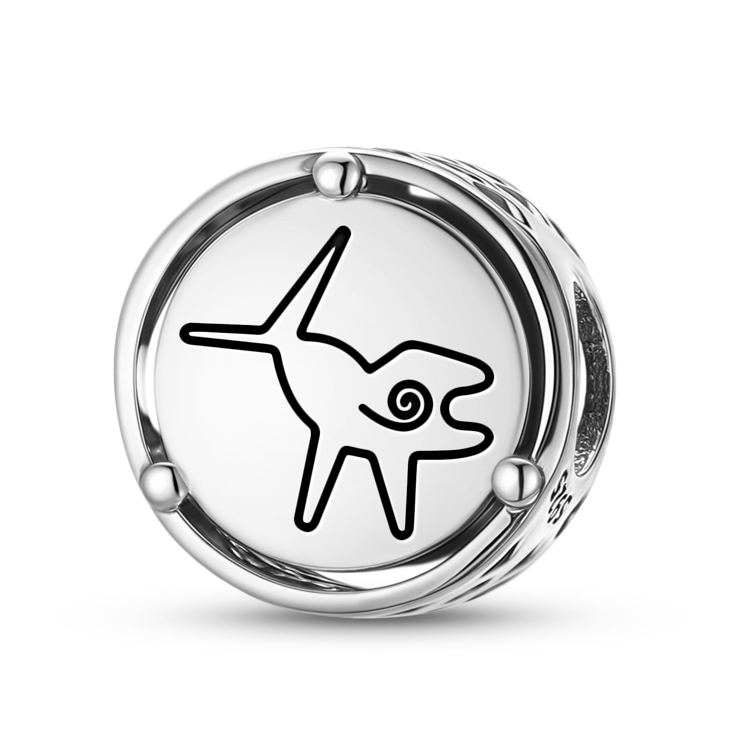 925 Sterling Silver Nazca Lines The Whale CharmsBracelets & Necklac...