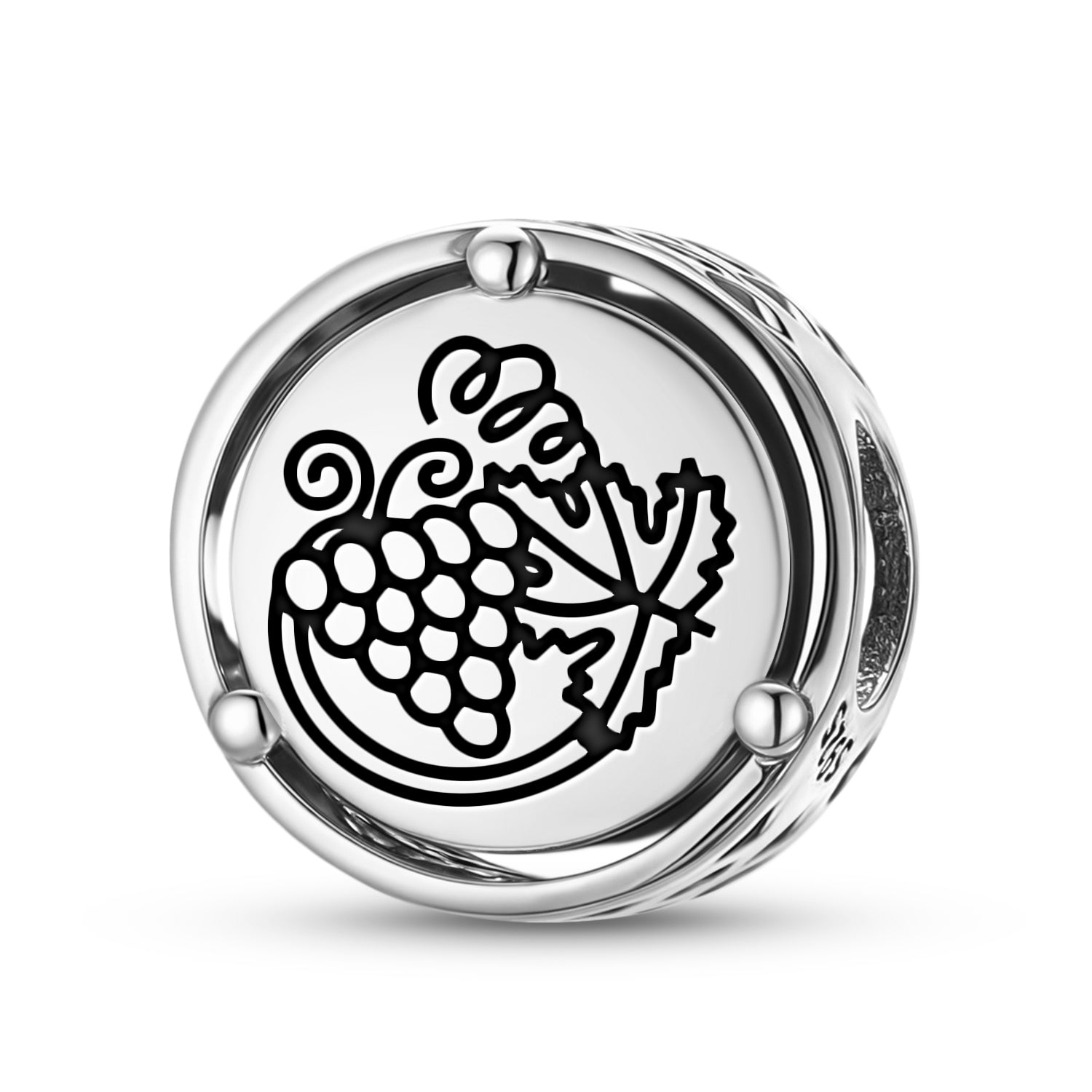 925 Sterling Silver Roman Empire Grapevine Vitis Vivifera CharmsBra...