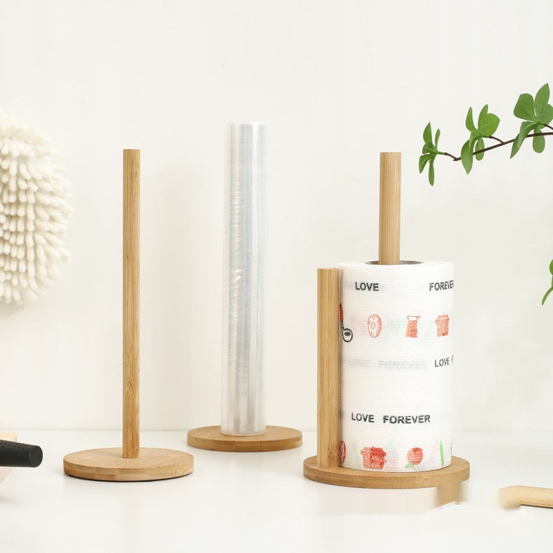 Spot Bamboo Tissue Holder Kitchen Restaurant Vertical Wooden