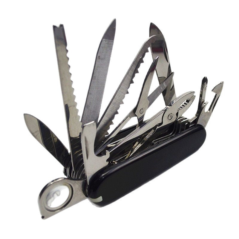 Black Red Stainless Steel Multi-function Knife 17 Parts 30 Function...
