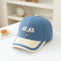 New Cartoon-style Boys And Girls Multi-color Baseball Cap For Outdoor Sun Protection, Fashionable And Cool Bear-shaped Children's Beanie Hat