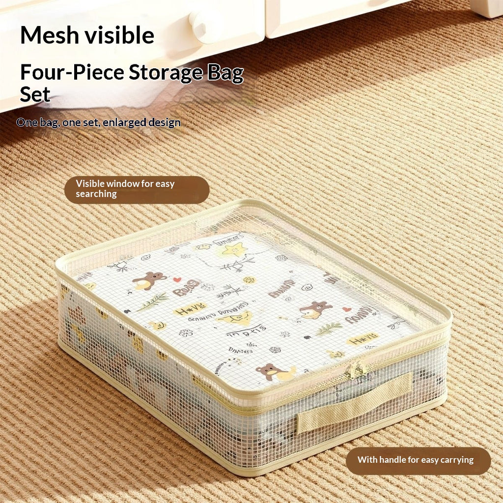 Mesh Four-piece Set Storage Bag Dedicated