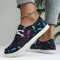 New Bat-pattern Lace-up Low-top Casual Flat Shoes