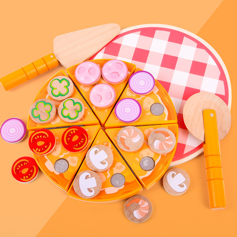Play House Wooden Toy Combination Simulation Vegetable Pizza