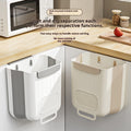 Kitchen Wall-mounted Trash Can, Household Foldable Large Capacity