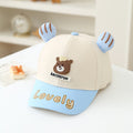 New Boys And Girls' Baseball Caps Featuring Cartoon Teddy Bear In Multi-color With Lettered Brim For Outdoor Sun Protection And Shade.