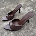 Womens New Solid-color Patent Leather Pump Sandals
