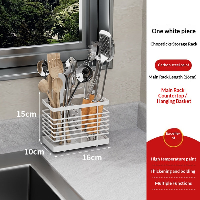 Wall-mounted Kitchen Drying Rack For Chopsticks Storage